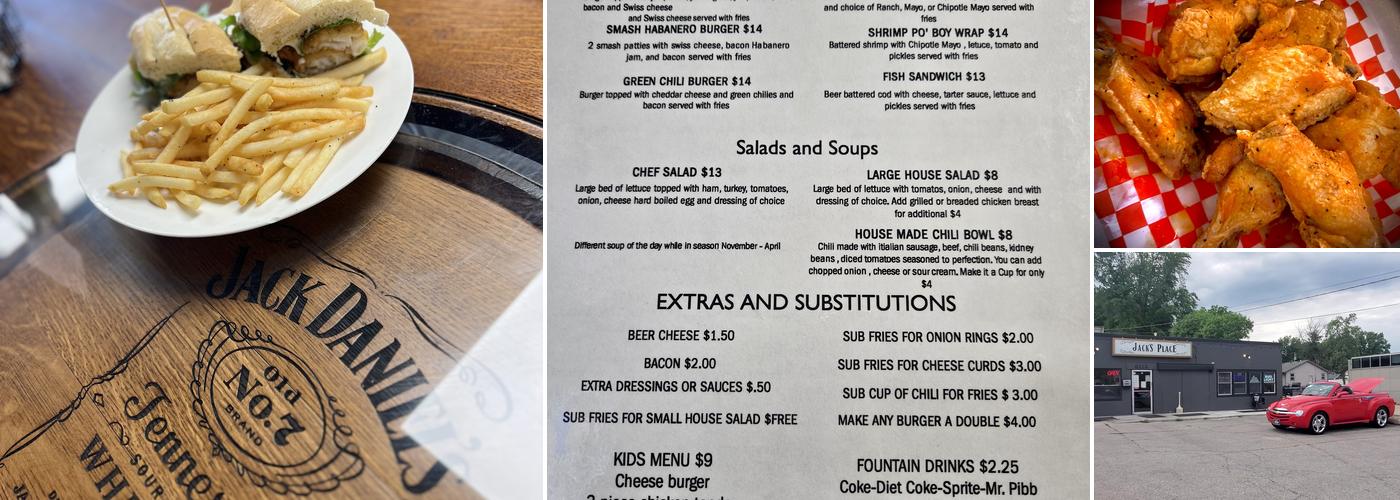 Jacks Place Menu