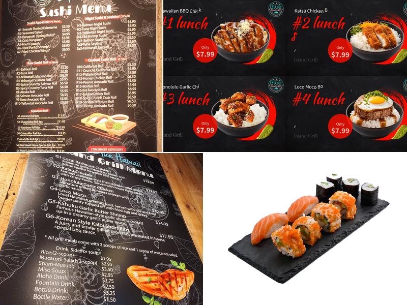 Blue Hawaii Menu