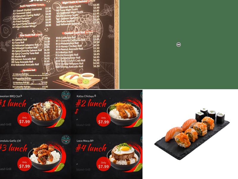 Blue Hawaii Menu