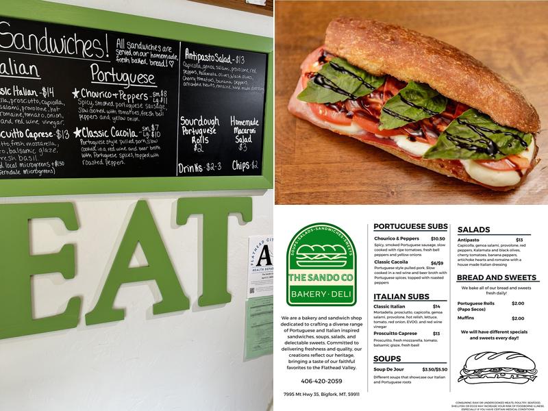 The Sando Co Menu
