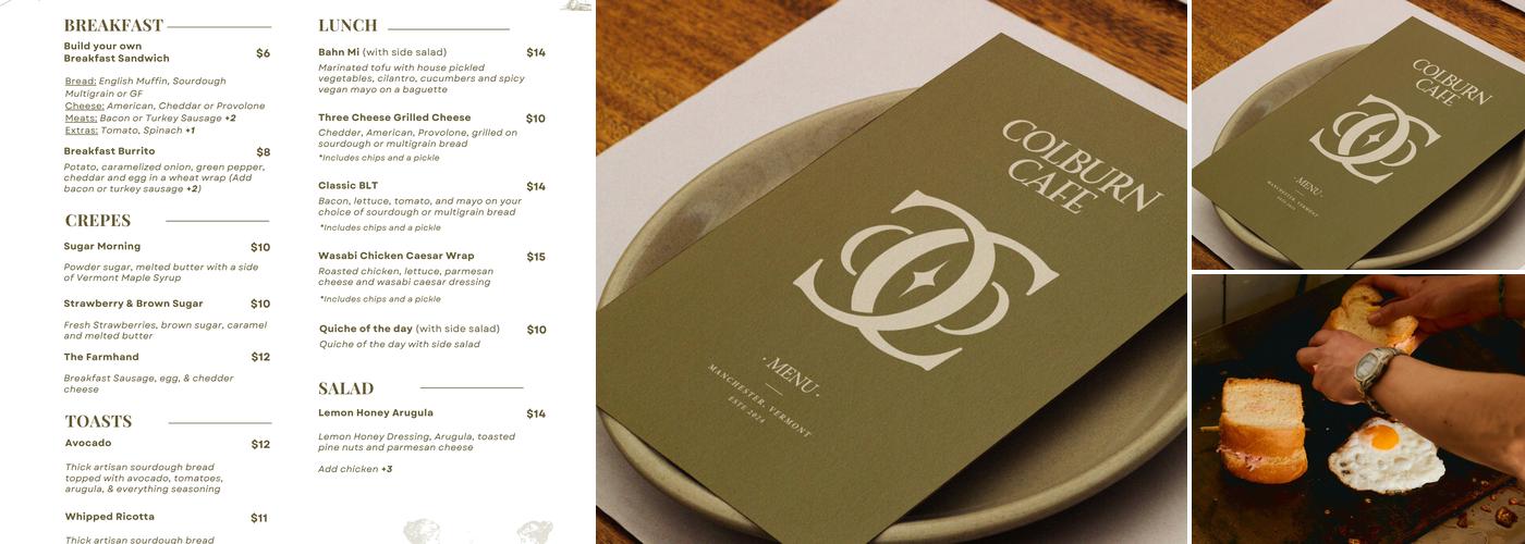 Colburn Cafe Menu
