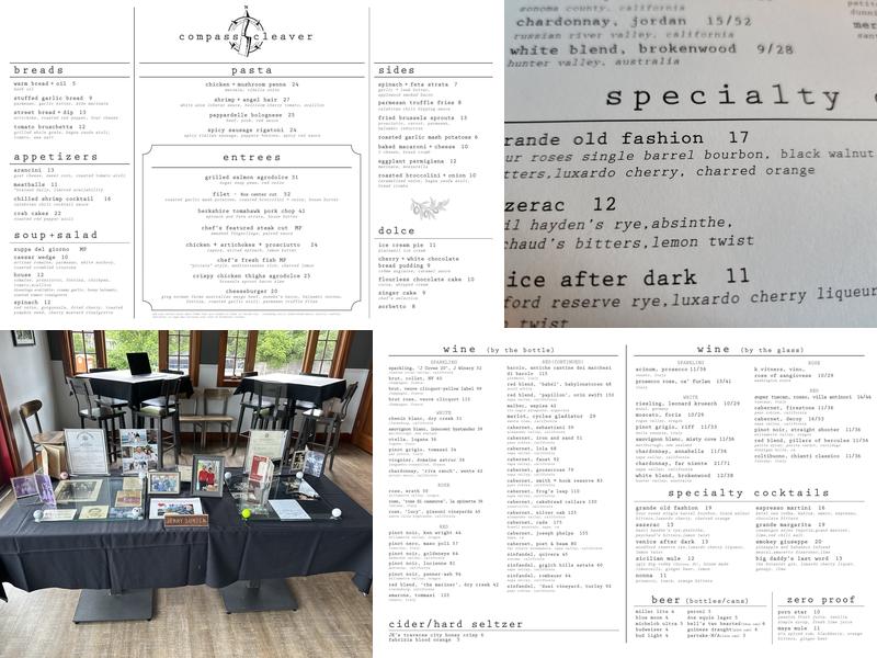 compass + cleaver Menu