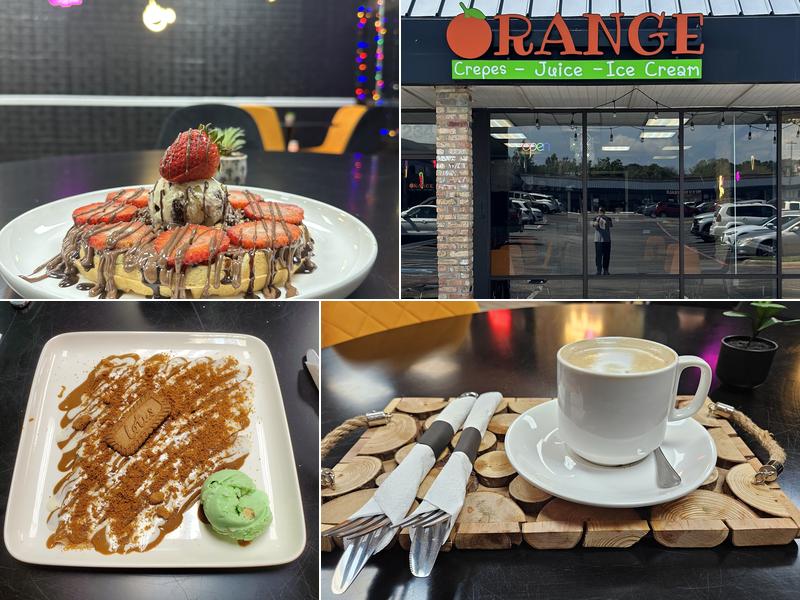 Orange Crepes & Juice