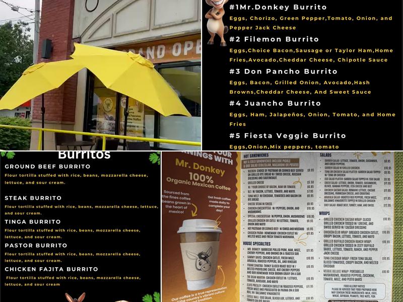 Mr Donkey Menu