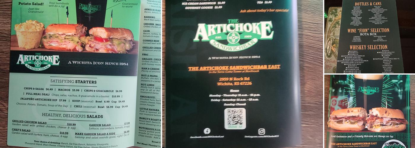 Artichoke Sandwichbar East Menu