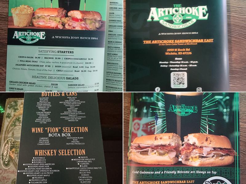 Artichoke Sandwichbar East Menu