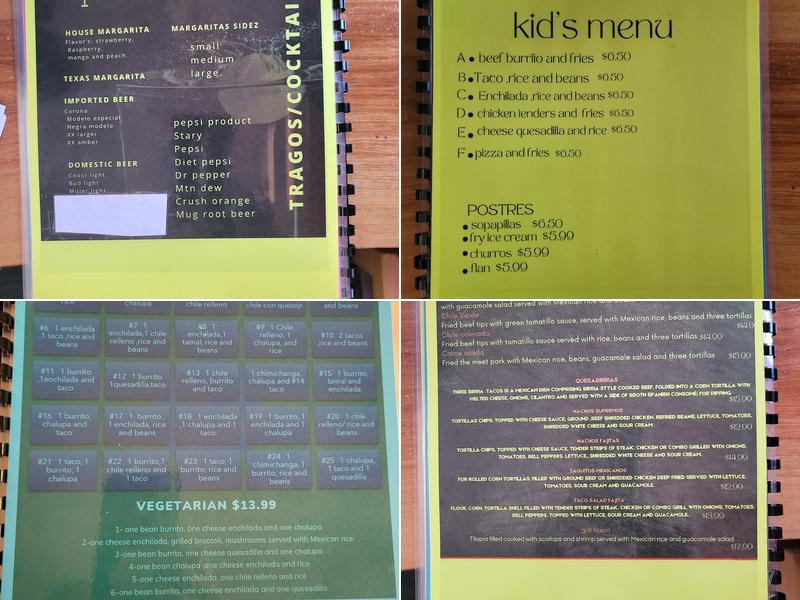El Alce Menu
