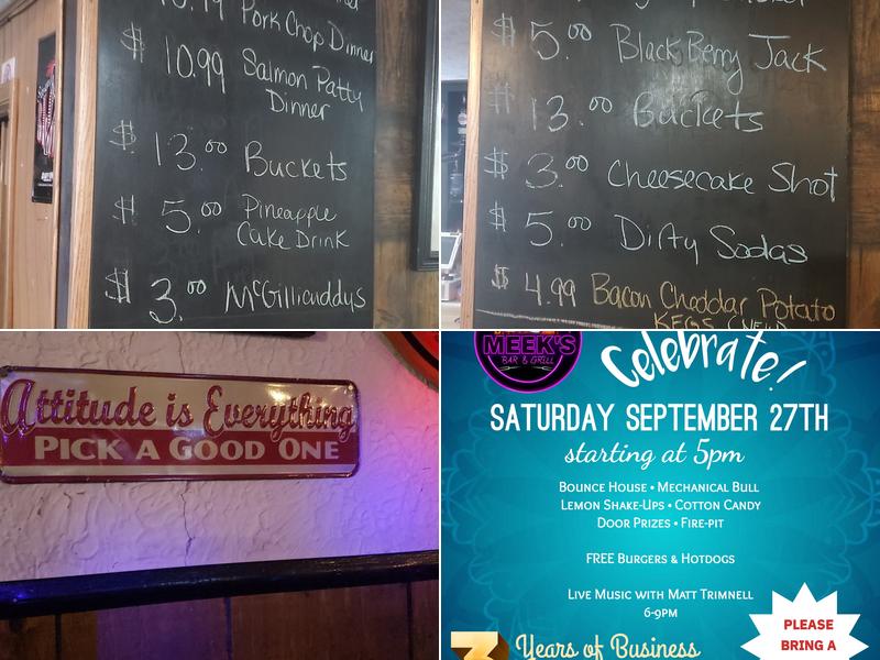 Meek's Bar & Grill 2105 S County Rd 750 E, Seymour