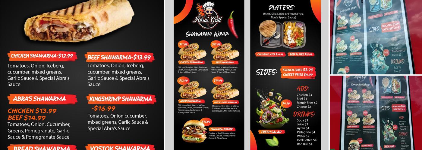 Abra’s Grill Menu