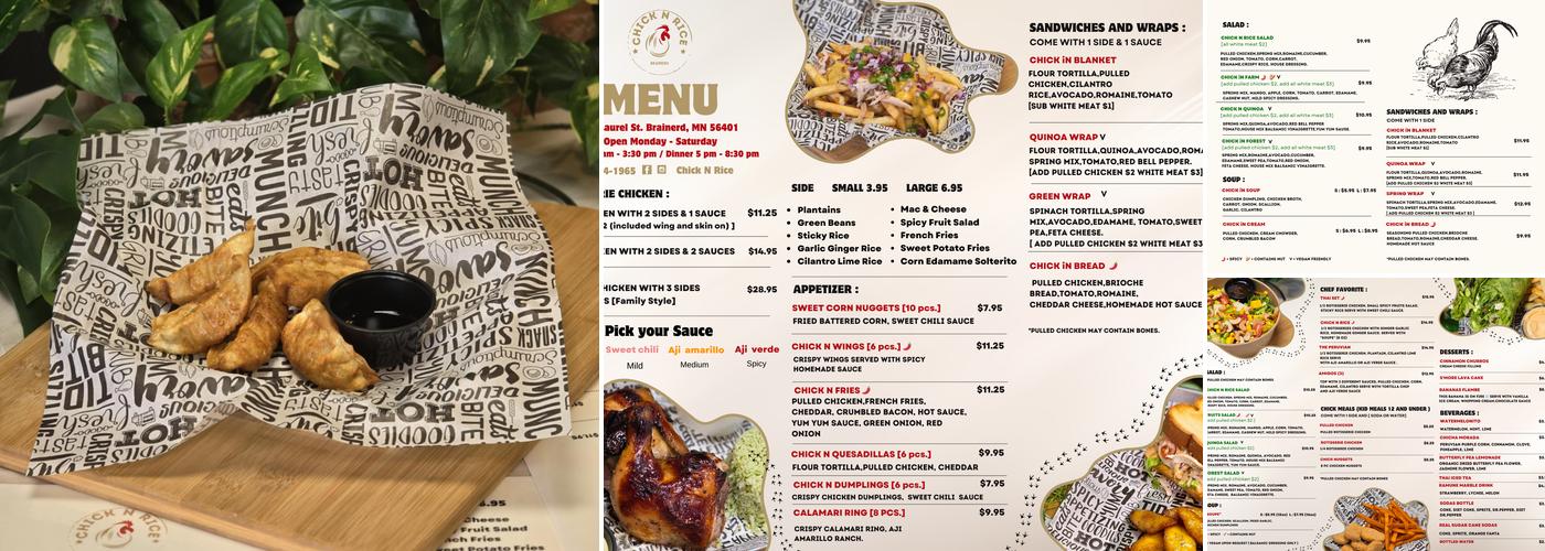 Chick N Rice Menu