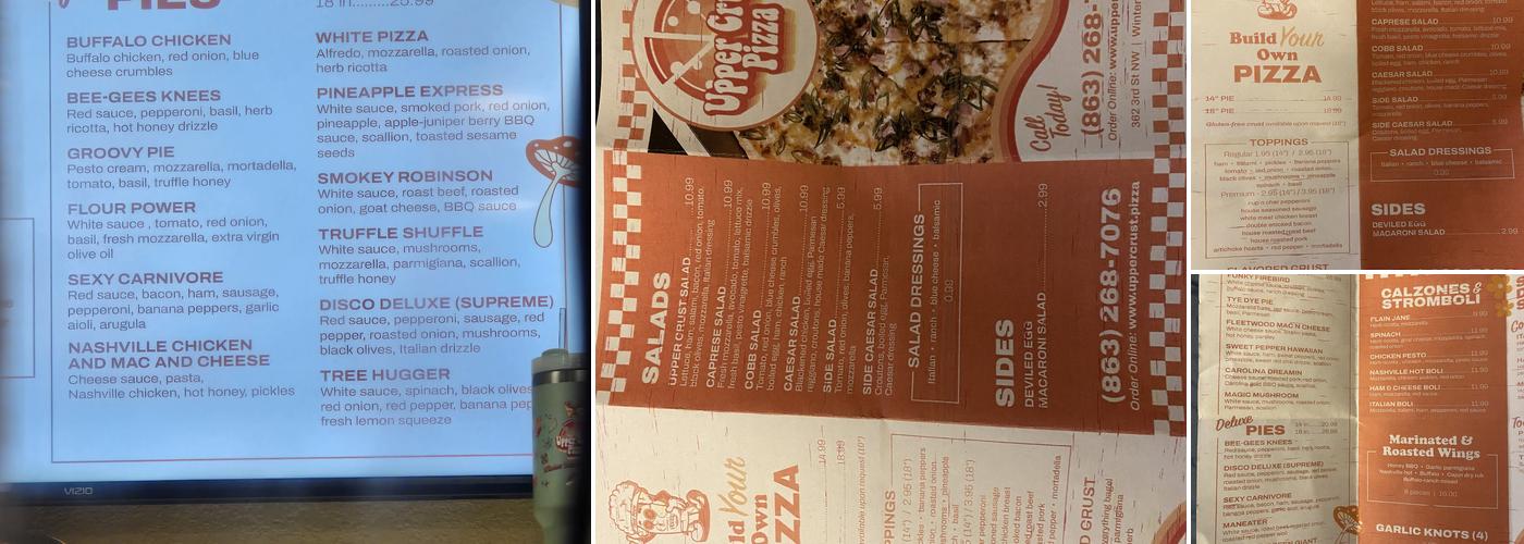 Upper Crust Pizza - Winter Haven Menu