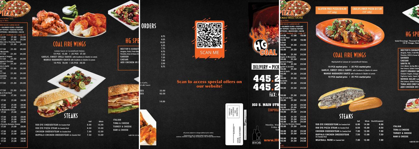 HG Coal Fired Pizza (Doylestown, PA) Menu