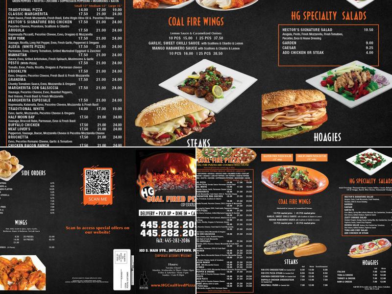 HG Coal Fired Pizza (Doylestown, PA) Menu