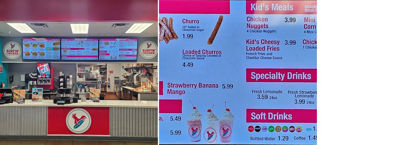 Surfin' Chicken Menu
