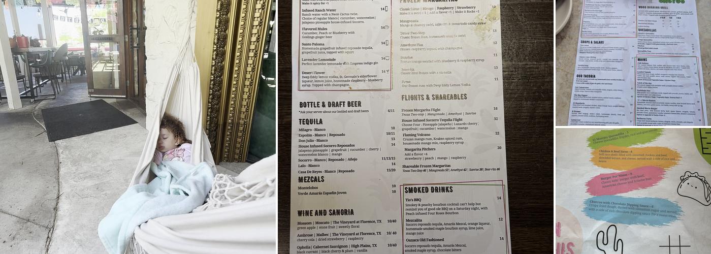 Neon Cactus Menu