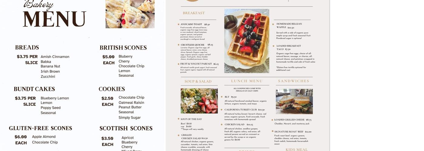 Cherry Pie & Co. Menu