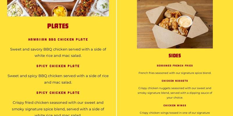 Big Daddy's Hawaiian BBQ (Brooklyn) Menu