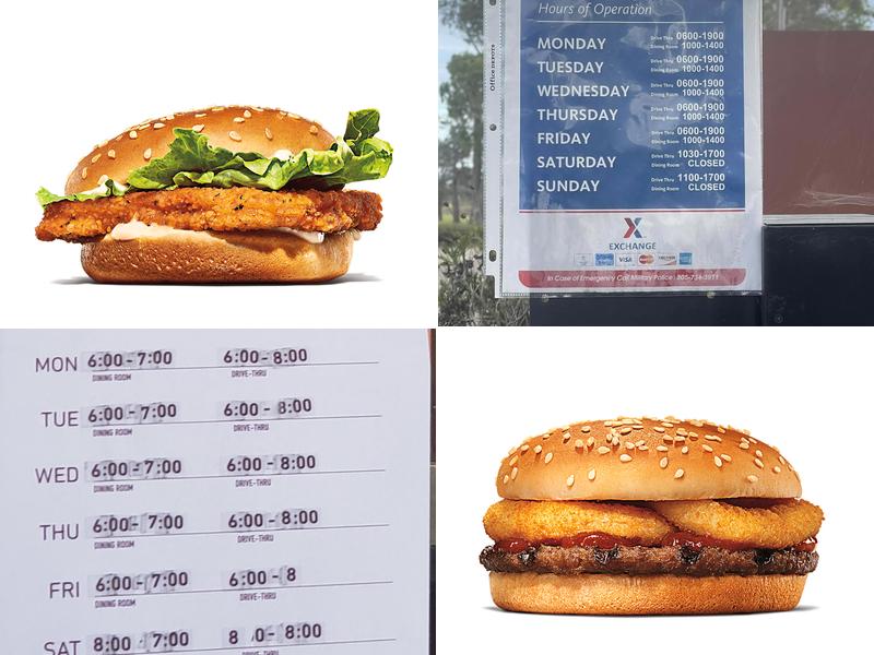 Burger King Menu