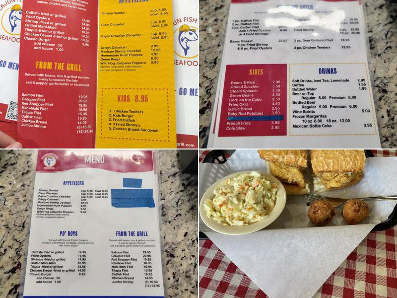 Cajun Fish Grill Menu