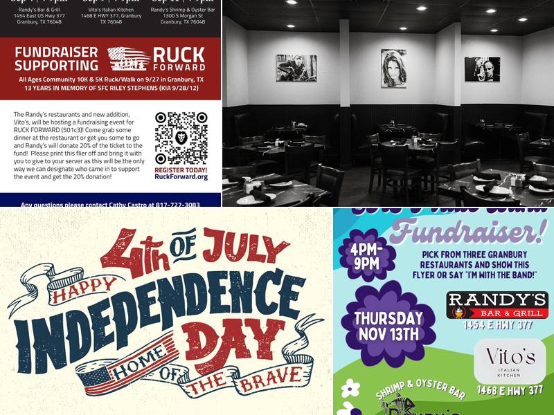 Vito’s Italian Kitchen 1468 East US Hwy 377, Granbury