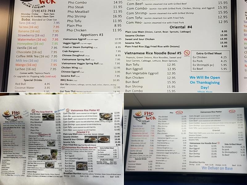 Pho Wok Menu