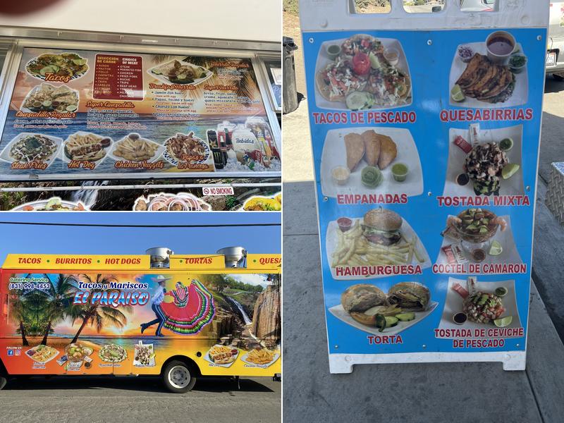 Tacos y mariscos El paraíso Menu