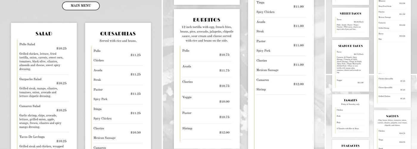 maciel's (bartlett) Menu