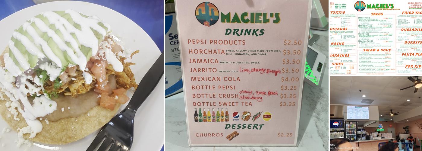 maciel's (bartlett) Menu
