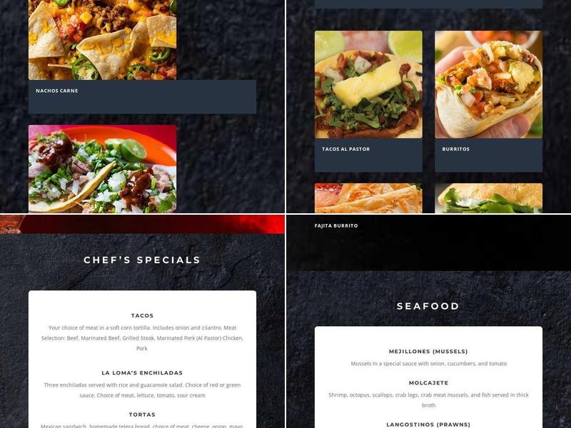 La Loma Menu