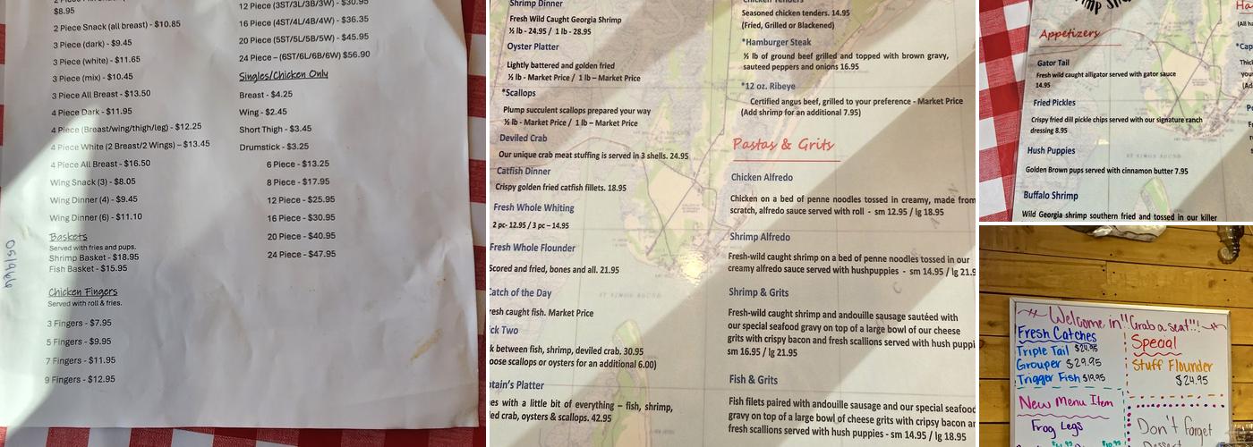 JB’s Shrimp Shack Menu