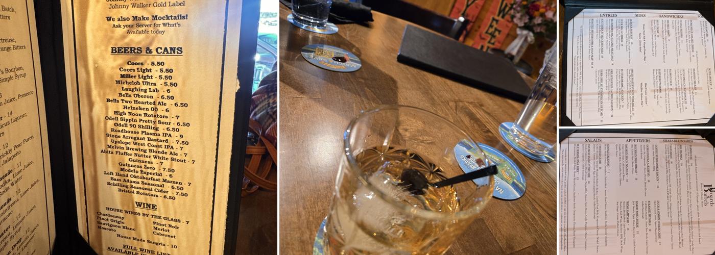 Boards & Barrels Bistro & Whiskey House Menu