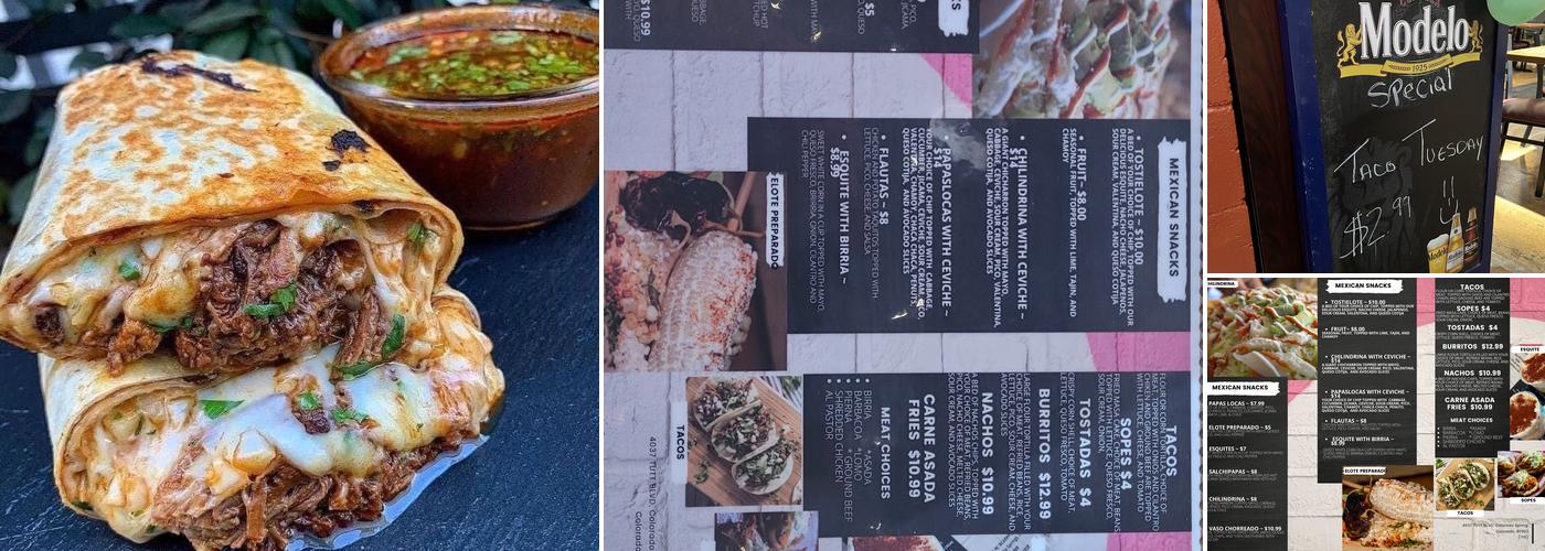 Sofia's Antojitos Menu