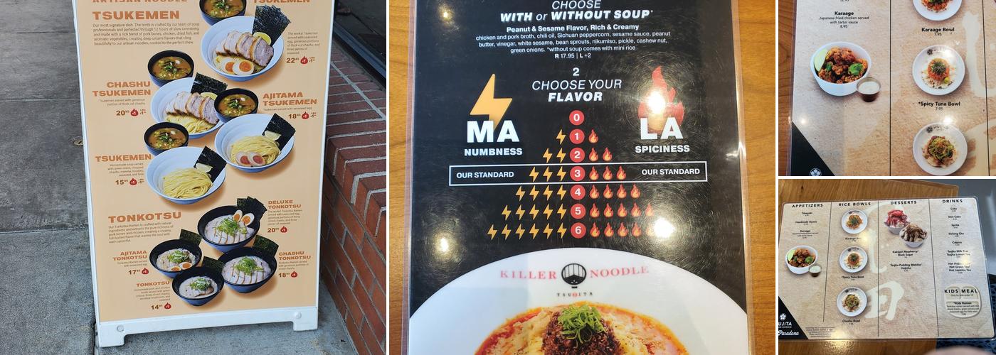 Tsujita Artisan Noodle Menu