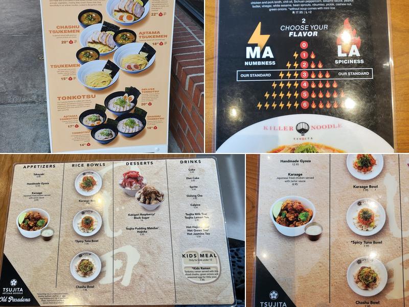 Tsujita Artisan Noodle Menu