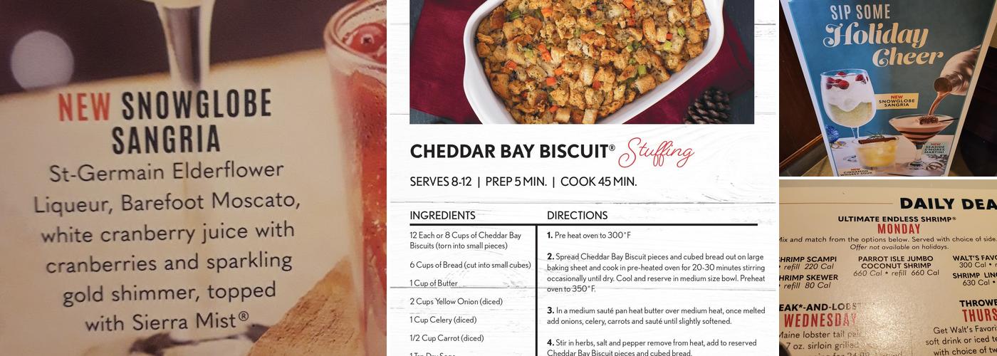 Red Lobster Menu