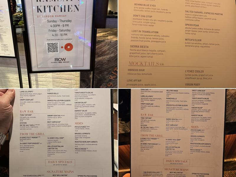 Ramsay's Kitchen Menu