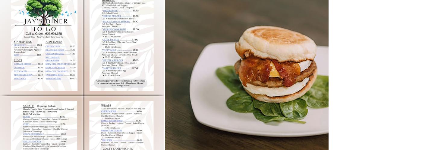 Jay's Diner Menu