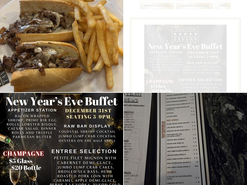 Main Line Tavern Menu