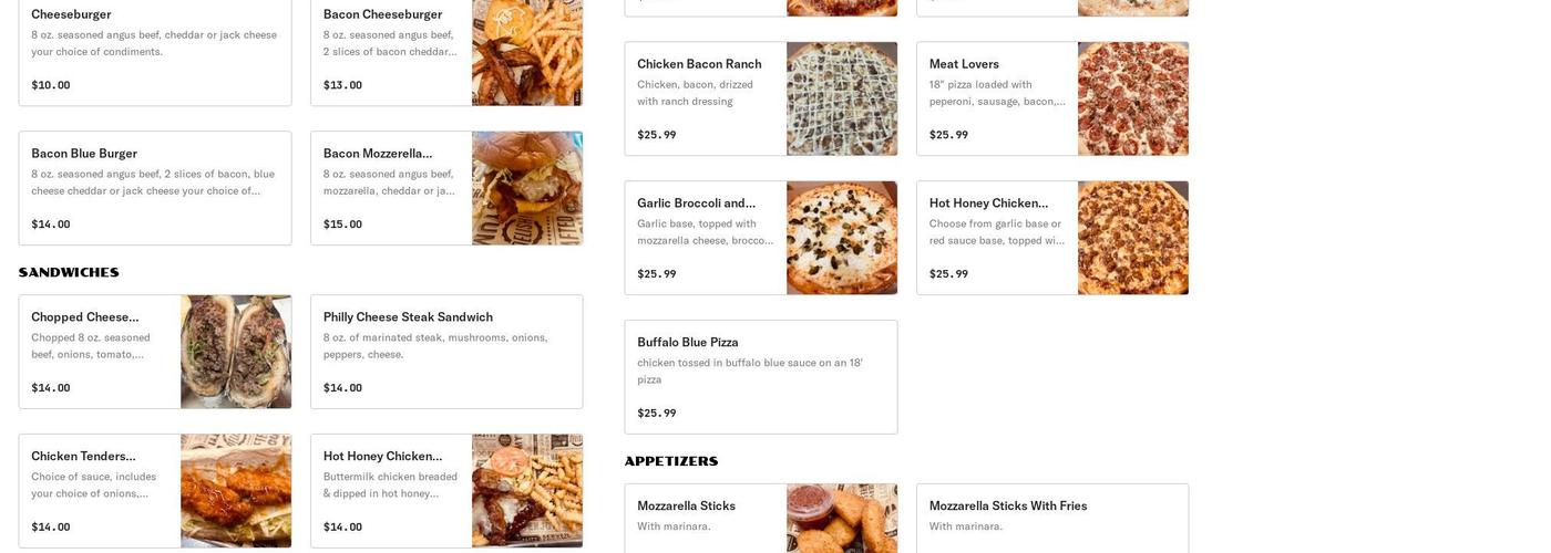 West End Kitchen & Catering Menu