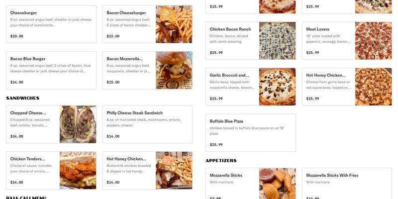 West End Kitchen & Catering Menu