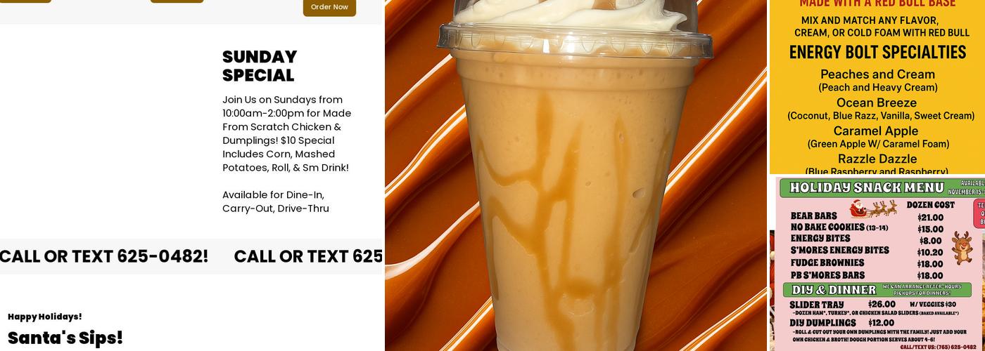 Stop 'N Sip Menu