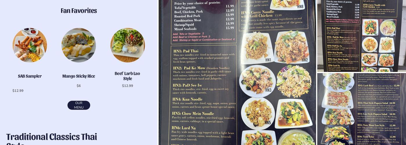 Sab Fried Rice Menu