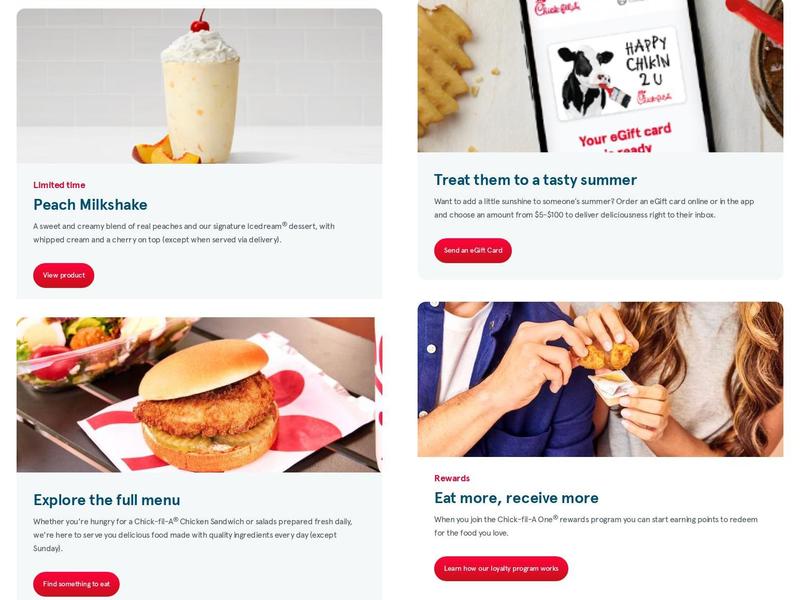Chick-fil-A Menu