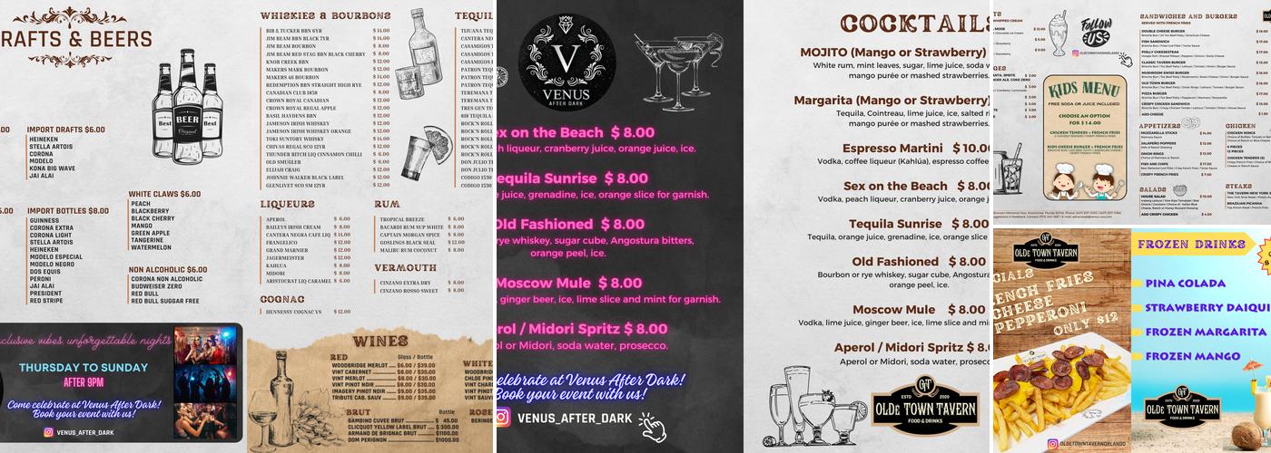 Old Town Tavern Menu