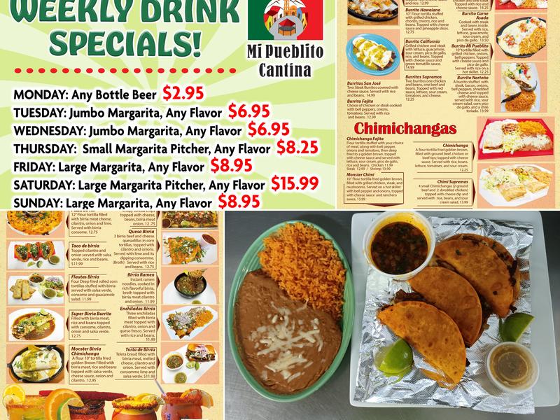 Mi Pueblito Cantina Menu