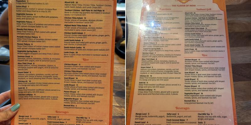 Zaiqa - South Waterfront Menu