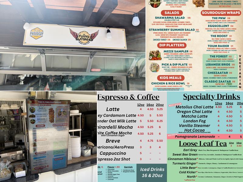The Flying Flatbread Menu