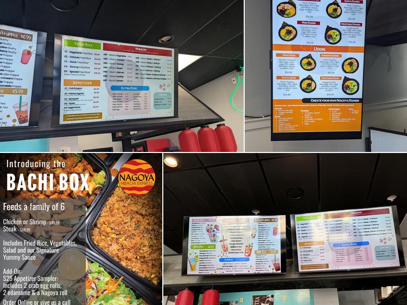 NAGOYA Hibachi Express Ramen & Bubble tea Menu