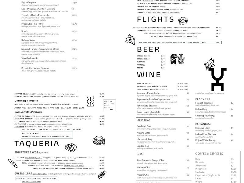 Esca Menu