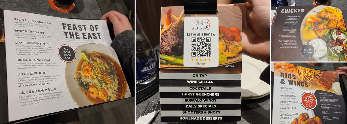 One Eyed Jack Restaurant + Bar Kingston Menu